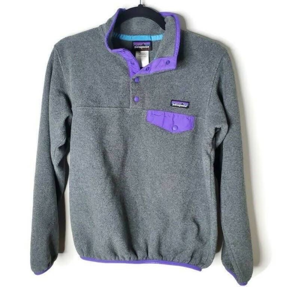 Grey/Purple Patagonia T Snap Pullover